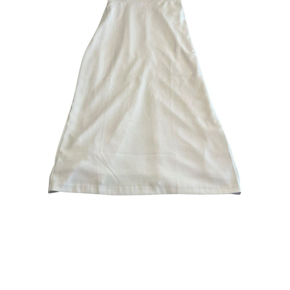 Abercrombie & Fitch White Maxi Bow Front Dress Medium - Picture 4 of 12